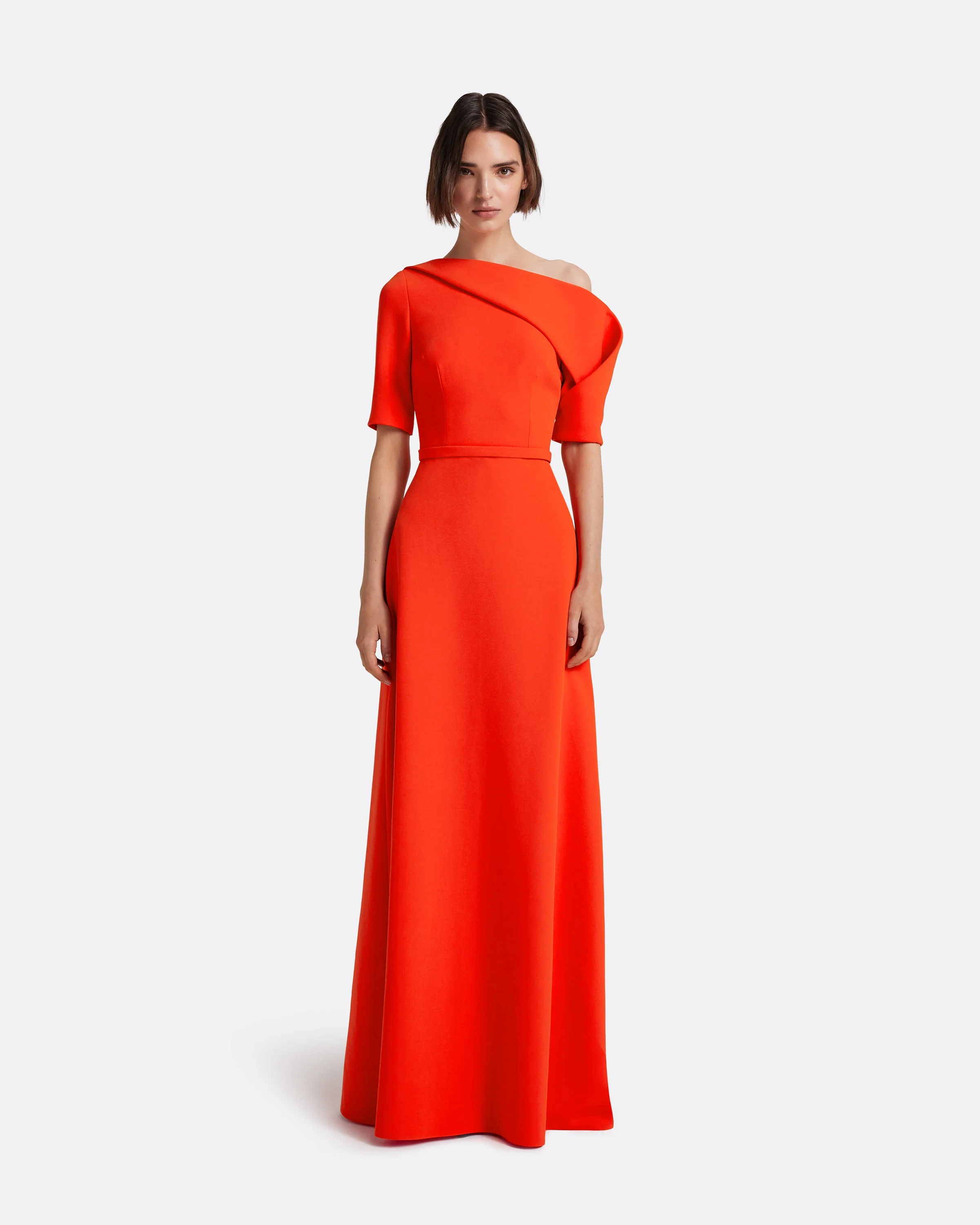Stephanie Long Dress in Apple Red - Image 8