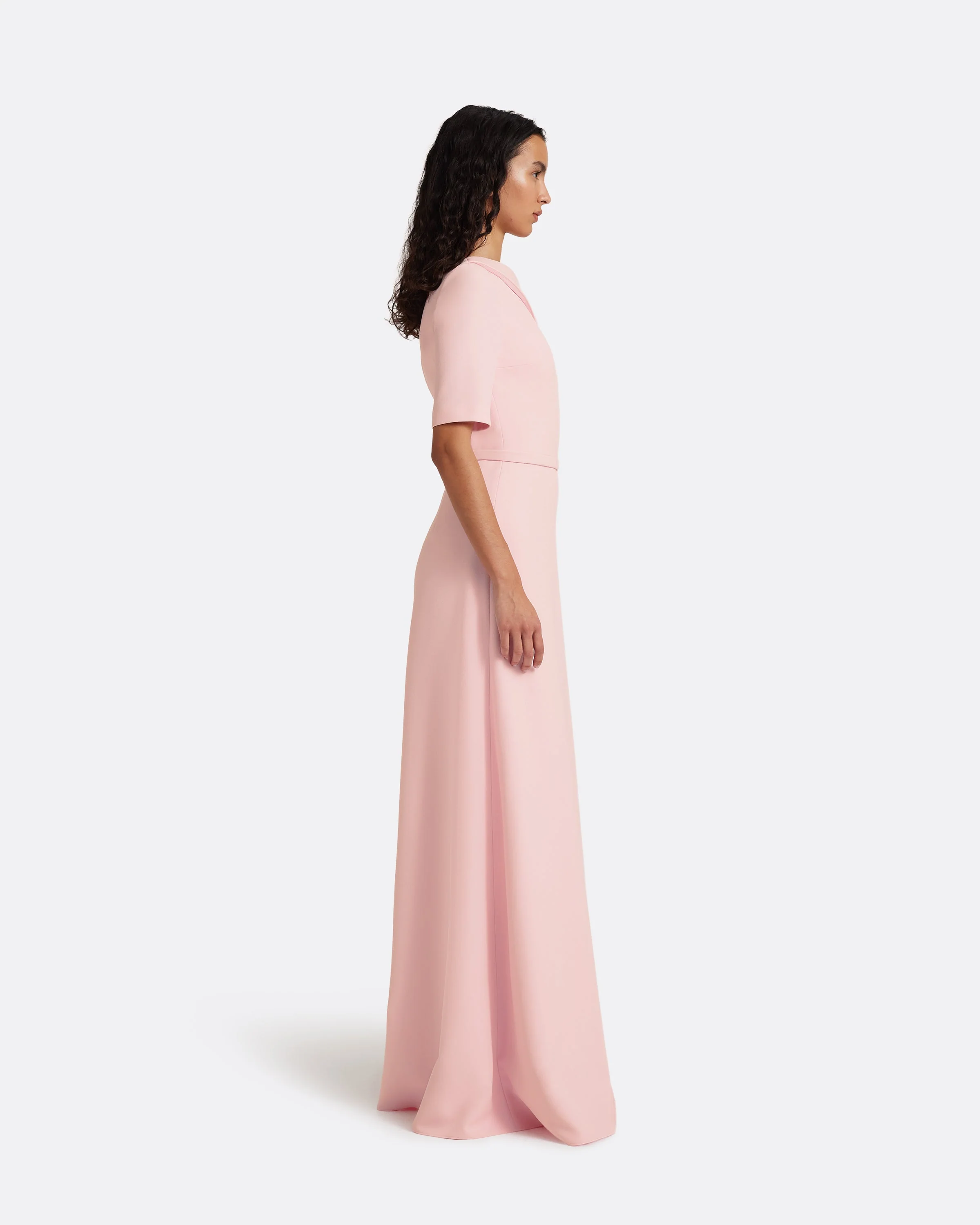 Stephanie Long Dress in Lychee - Image 4
