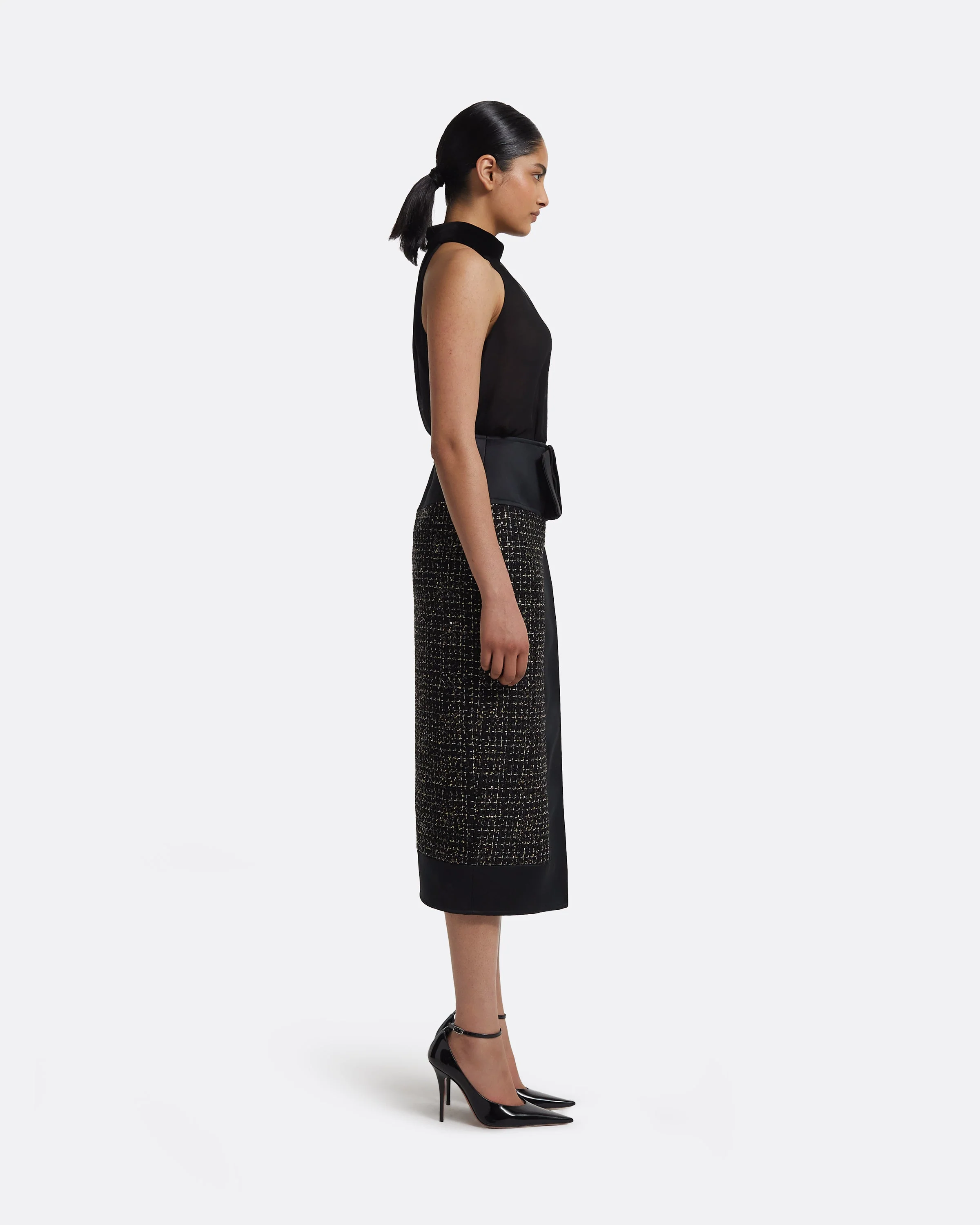 Suki Skirt in Black & Gold - Image 4
