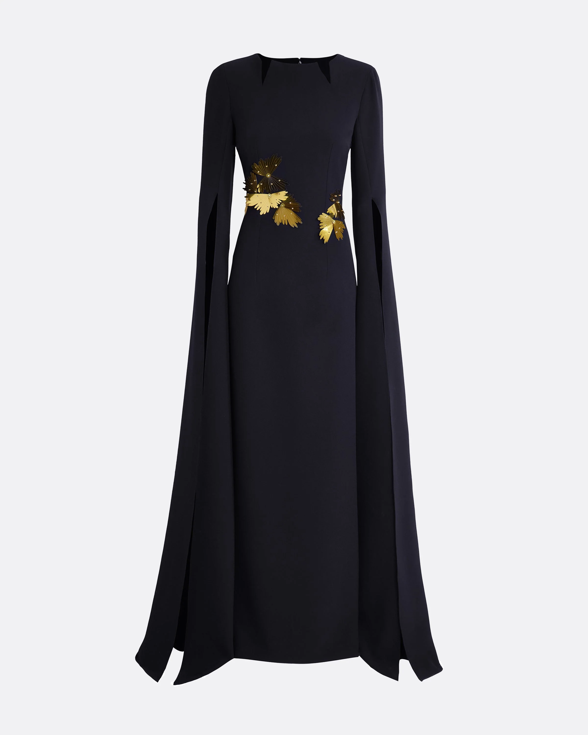 Talin Embroidered Midnight Navy Long Dress - Image 5