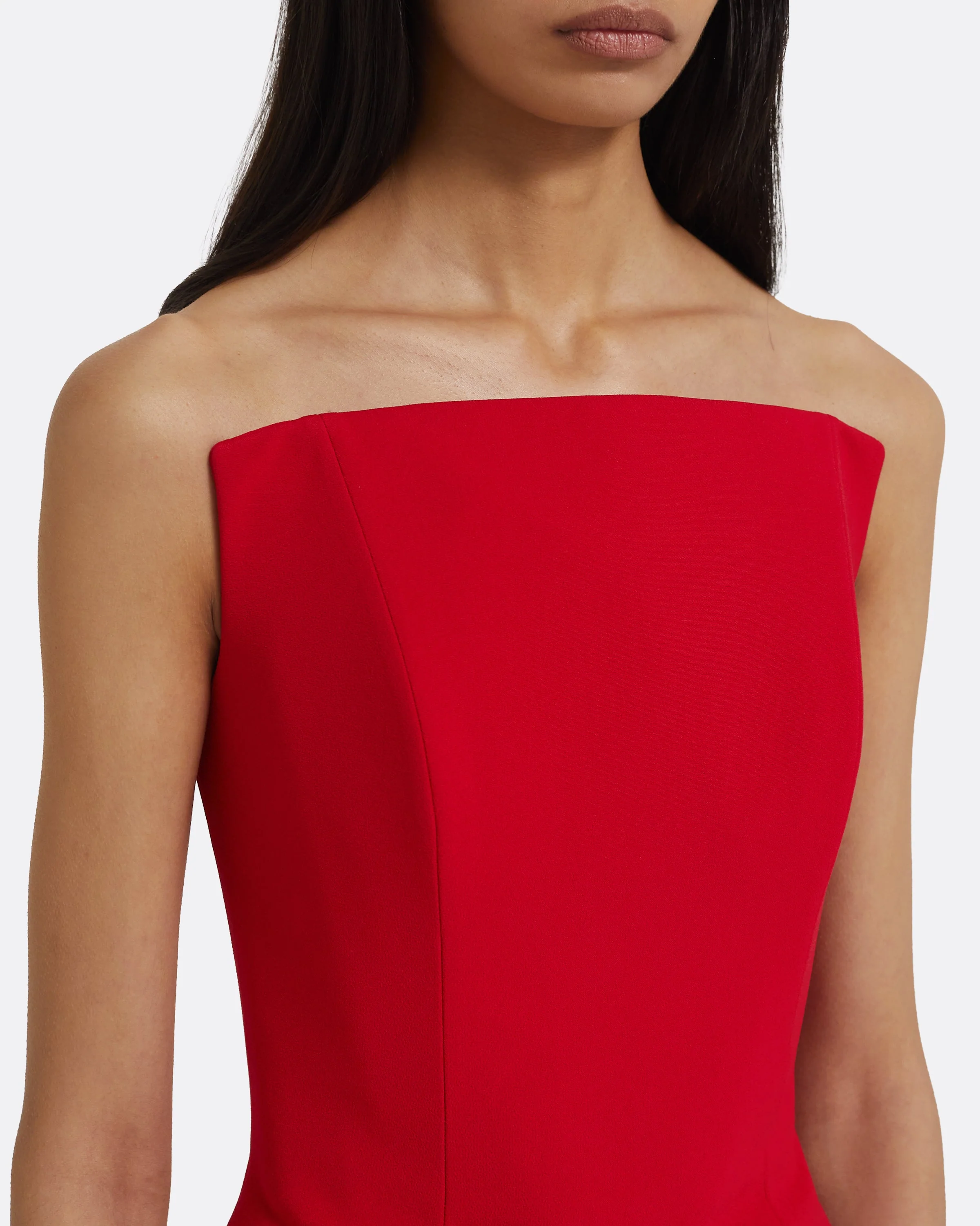 Tegan Midi Dress in Crimson - Image 3
