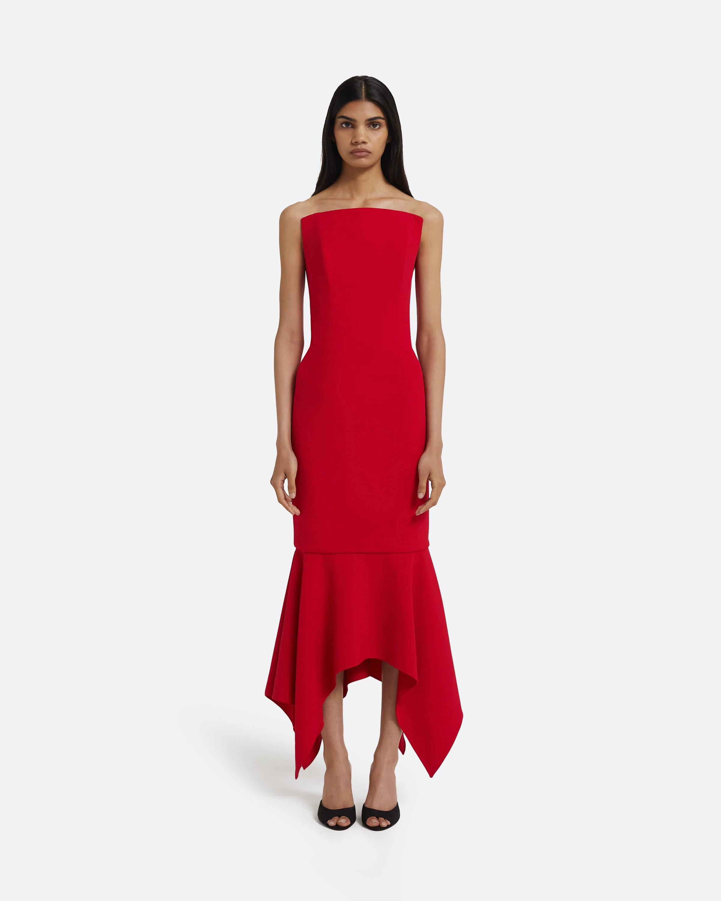 Tegan Midi Dress in Crimson - Image 6