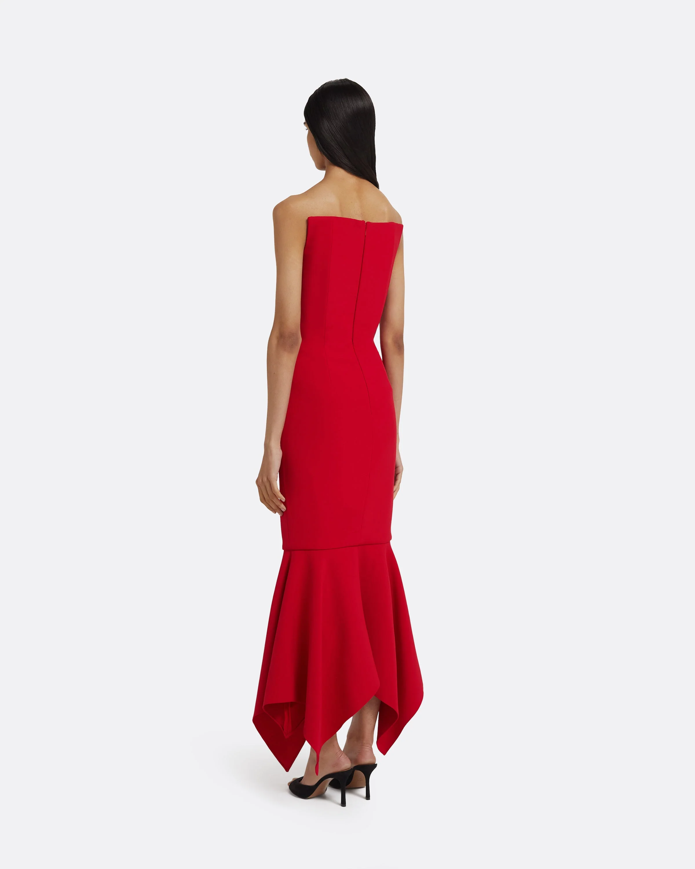 Tegan Midi Dress in Crimson - Image 7