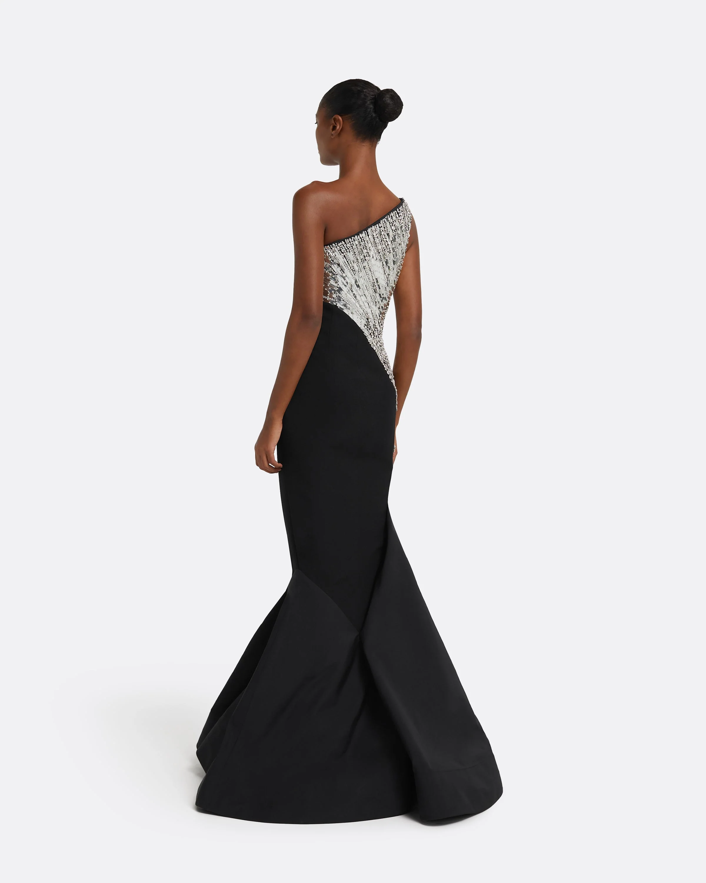 Tia Dress Long in Black with Crystal - Image 2