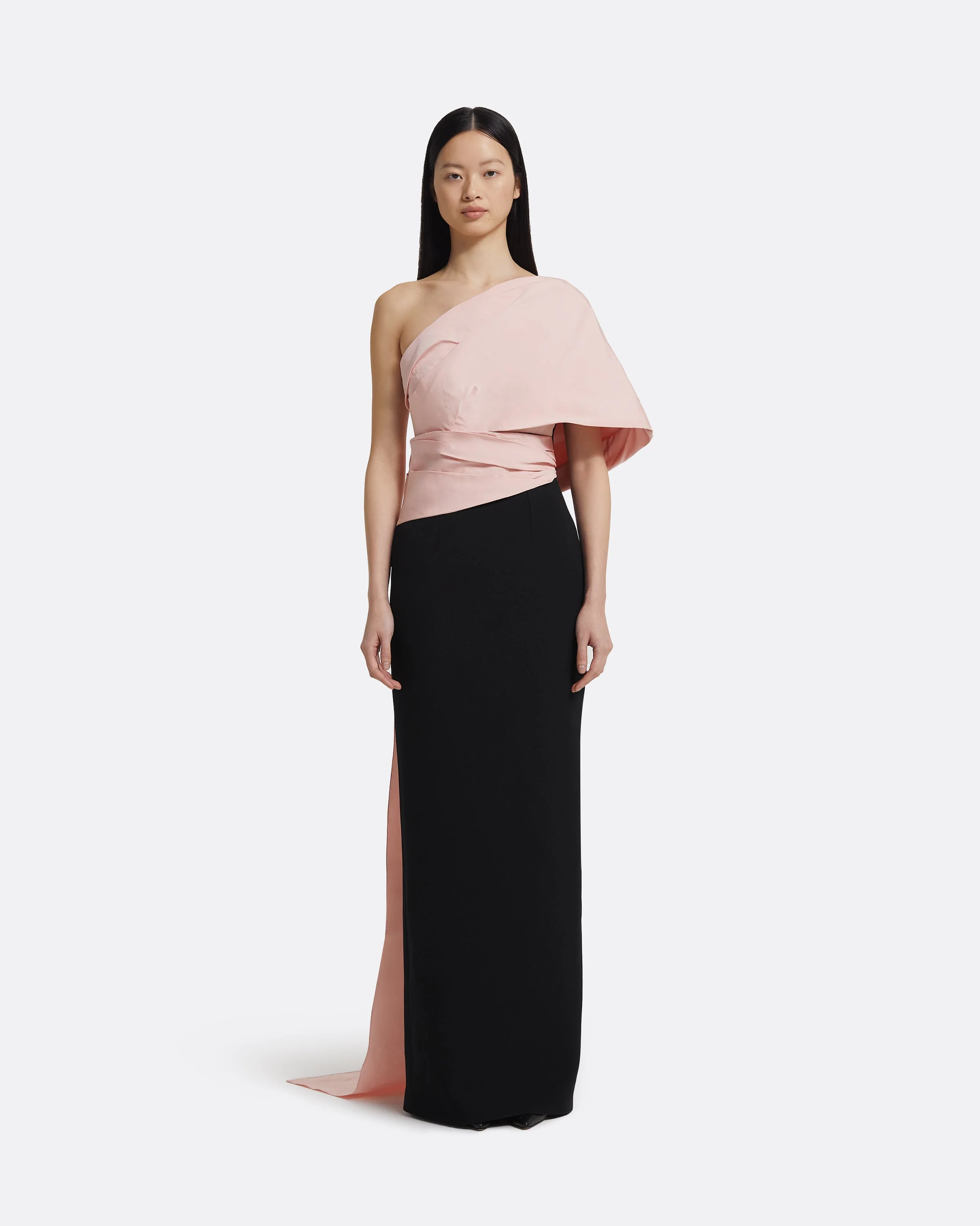 Tokiyo Long Dress in Peony Blush on Black - Image 6
