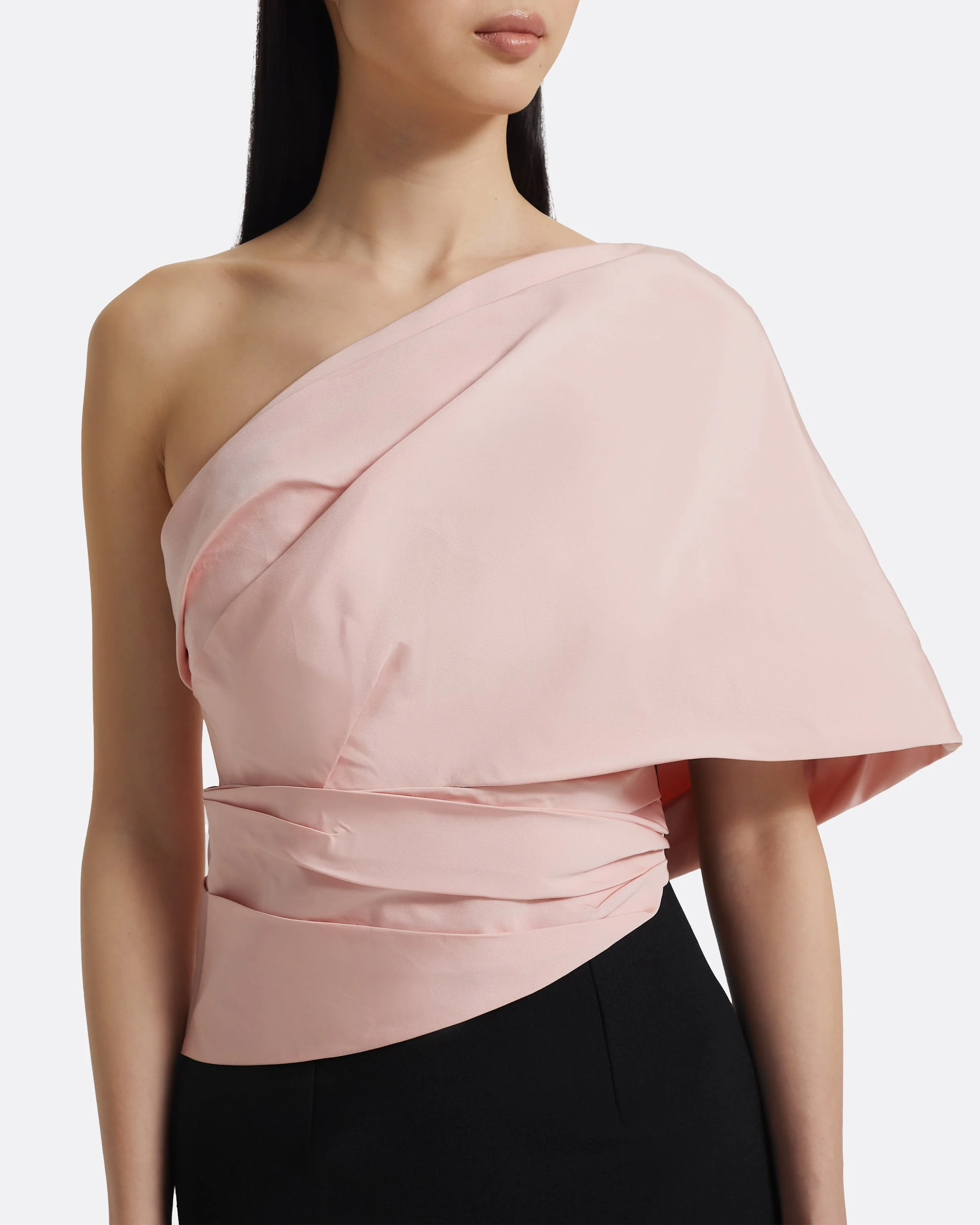 Tokiyo Long Dress in Peony Blush on Black - Image 8