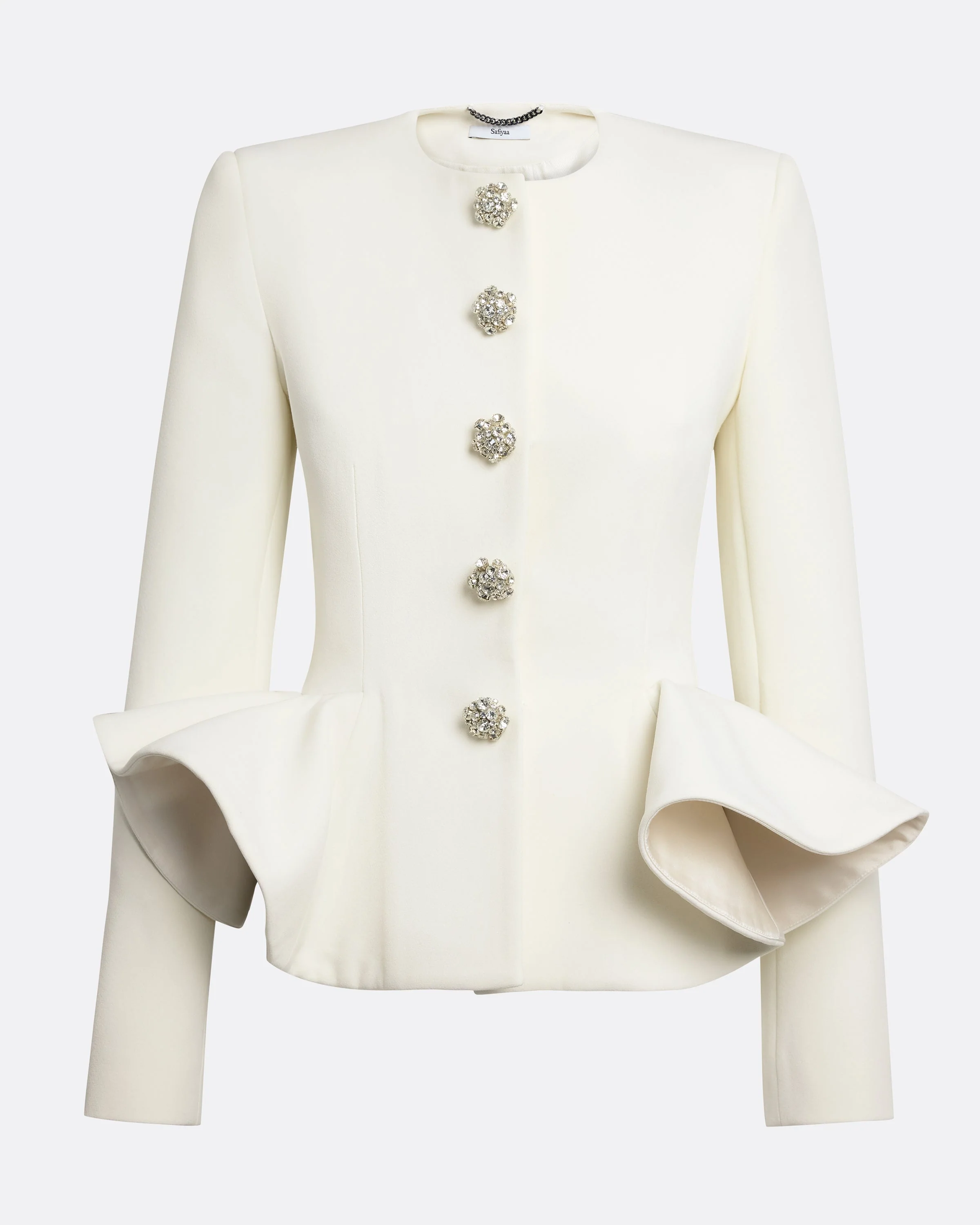 Tomomi Jacket in Ivory with Crystal - Image 10