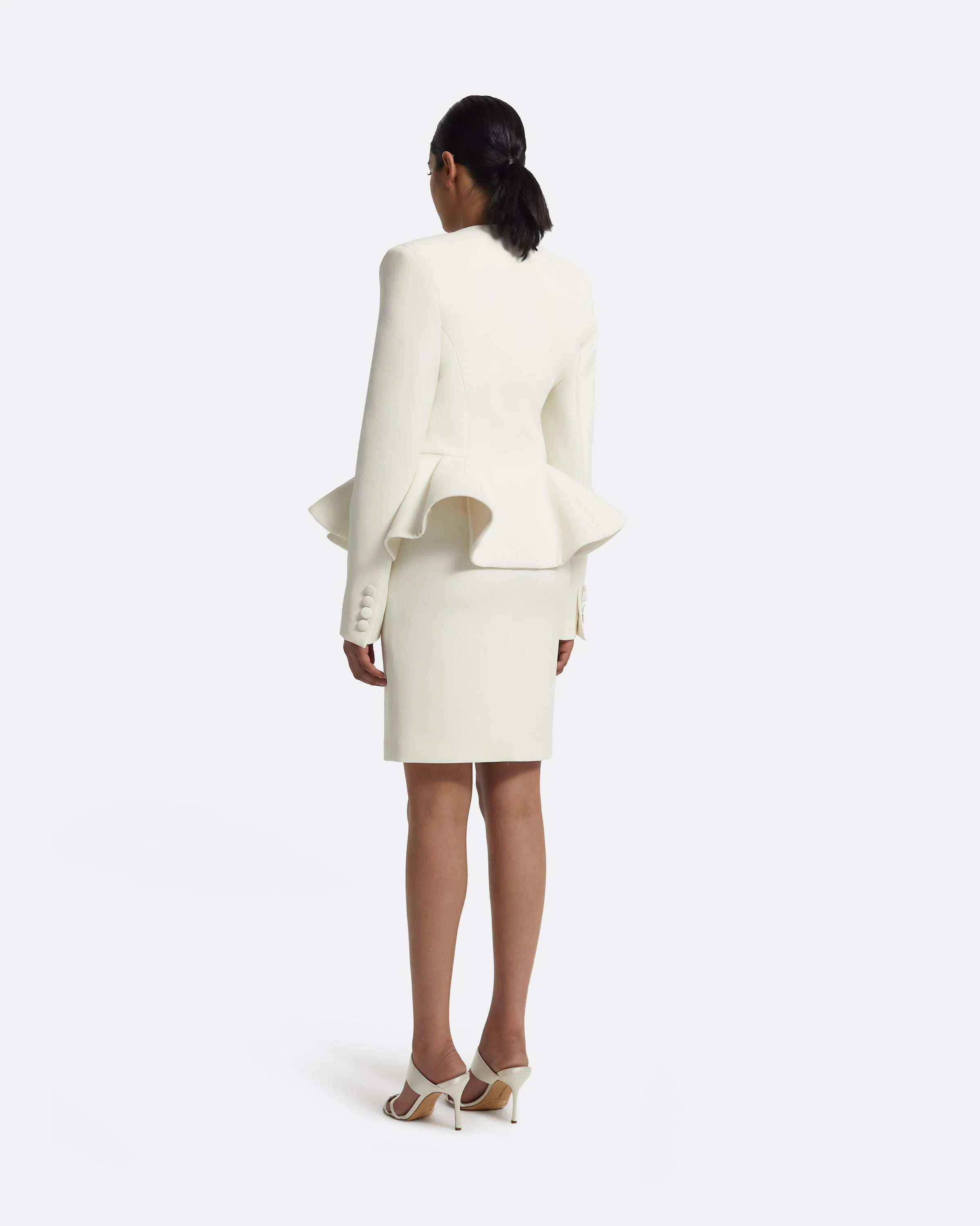 Tomomi Jacket in Ivory with Crystal - Image 18