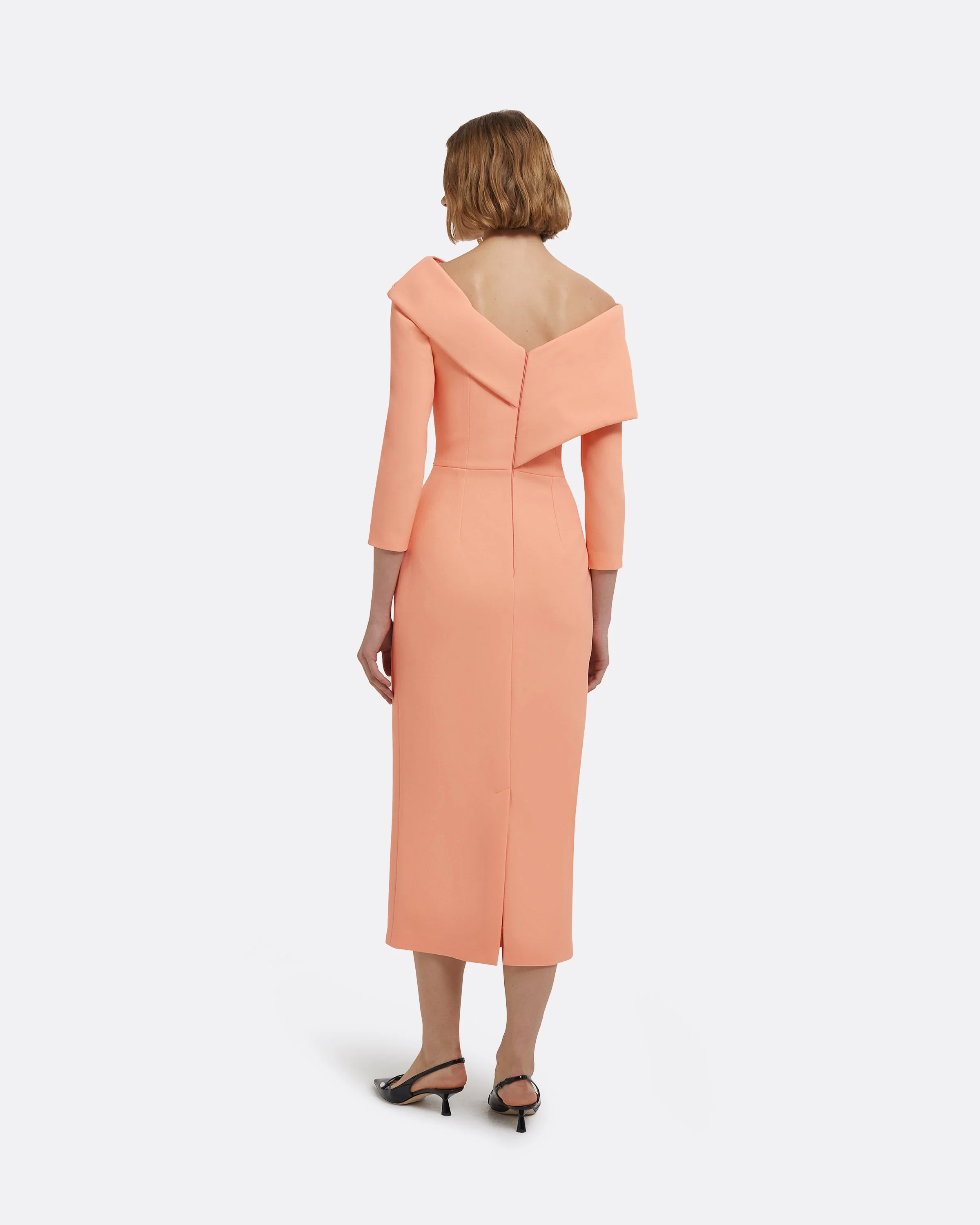 Vera Midi Dress in Apricot - Image 2