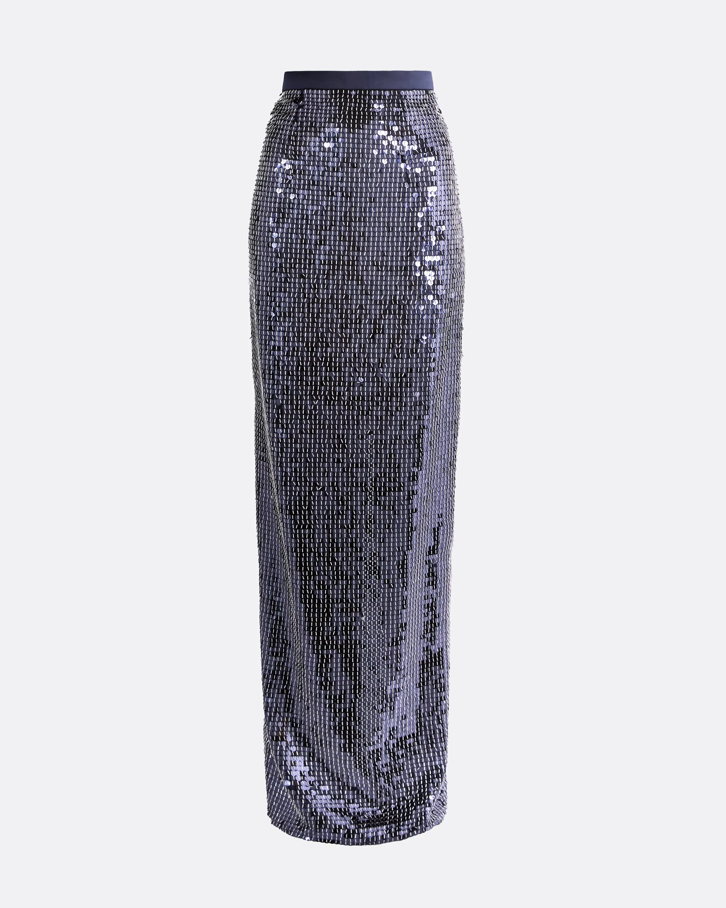 Vick Long Skirt in Navy & Silver - Image 5