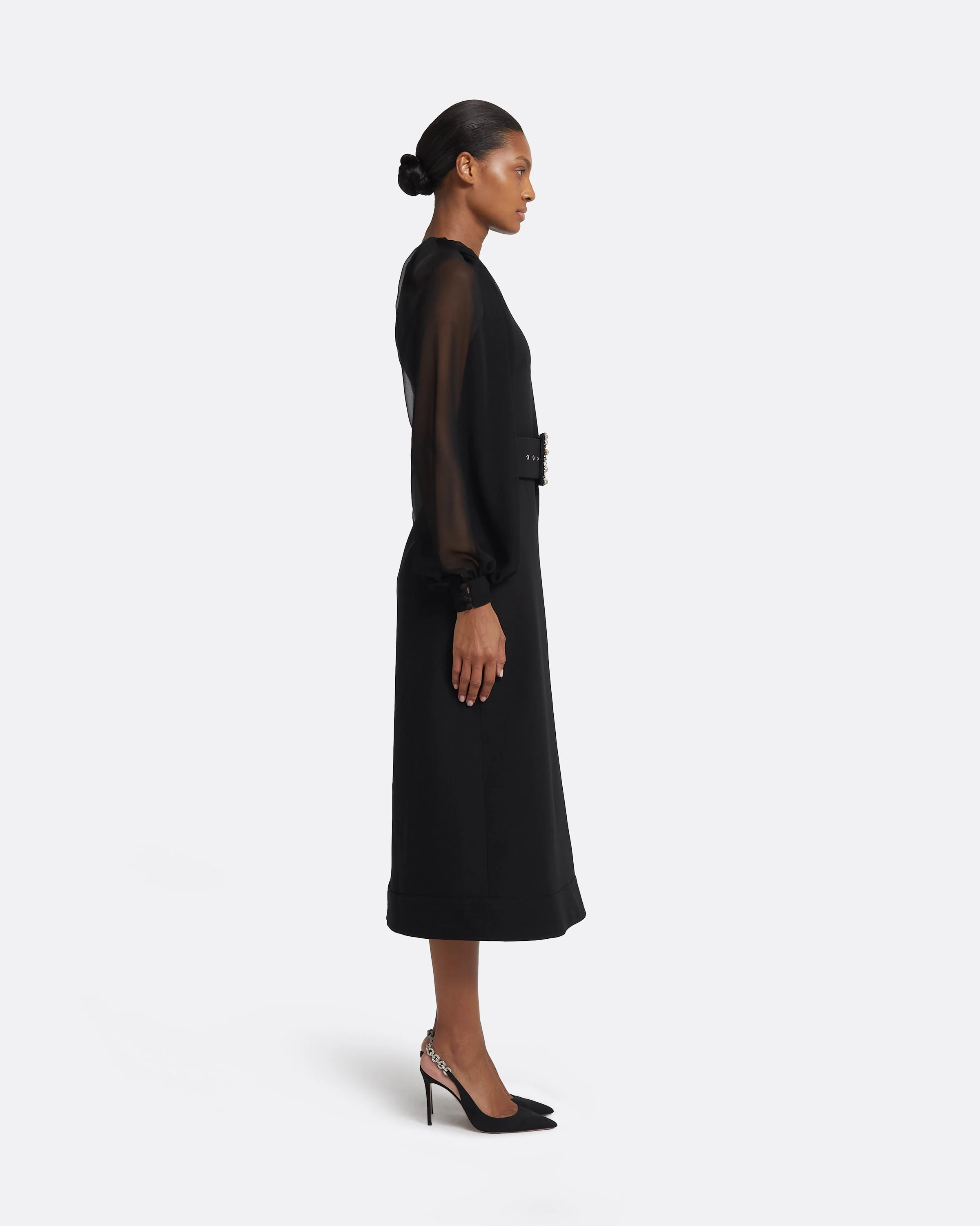 Viola Midi Dress in Black - Image 11