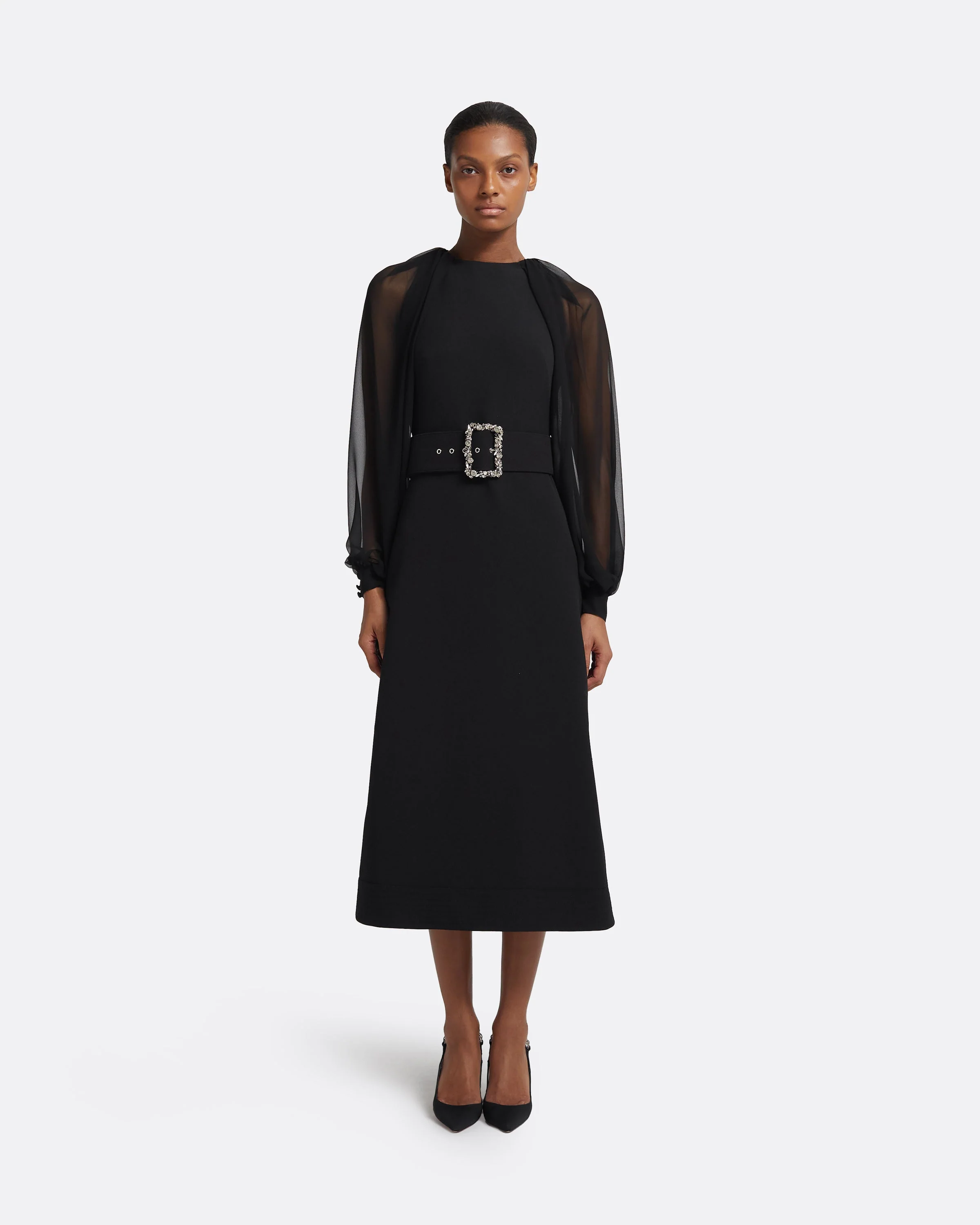 Viola Midi Dress in Black - Image 7