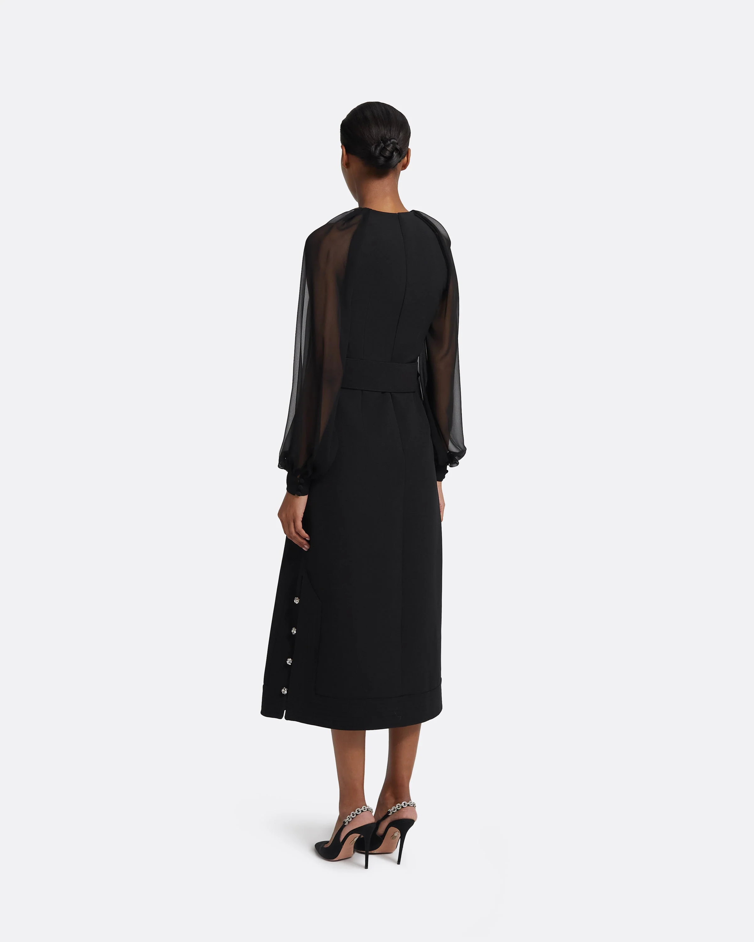 Viola Midi Dress in Black - Image 8