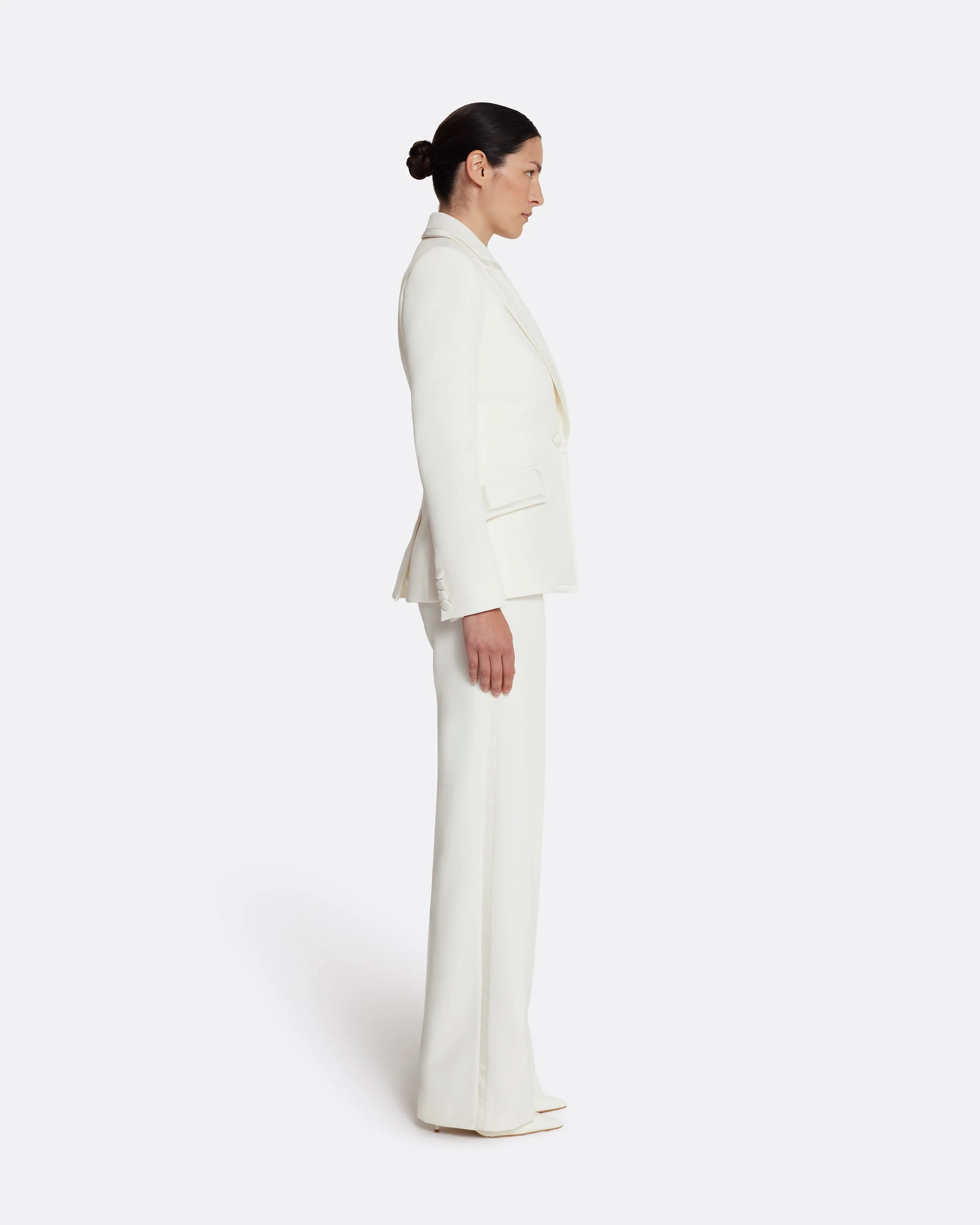 Violante Tailored Jacket in Ivory - Image 11
