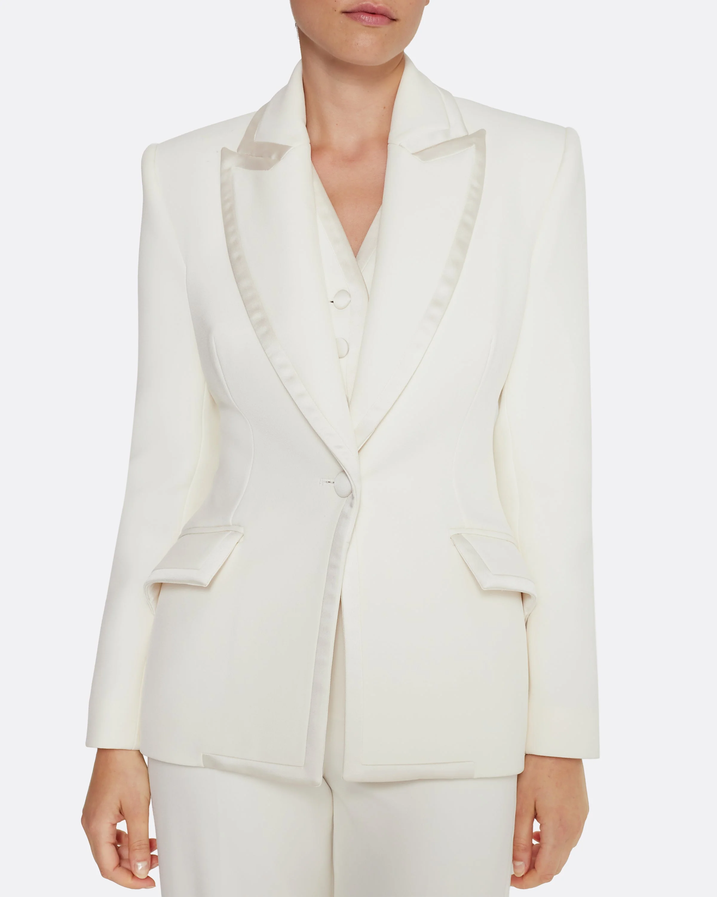 Violante Tailored Jacket in Ivory - Image 4