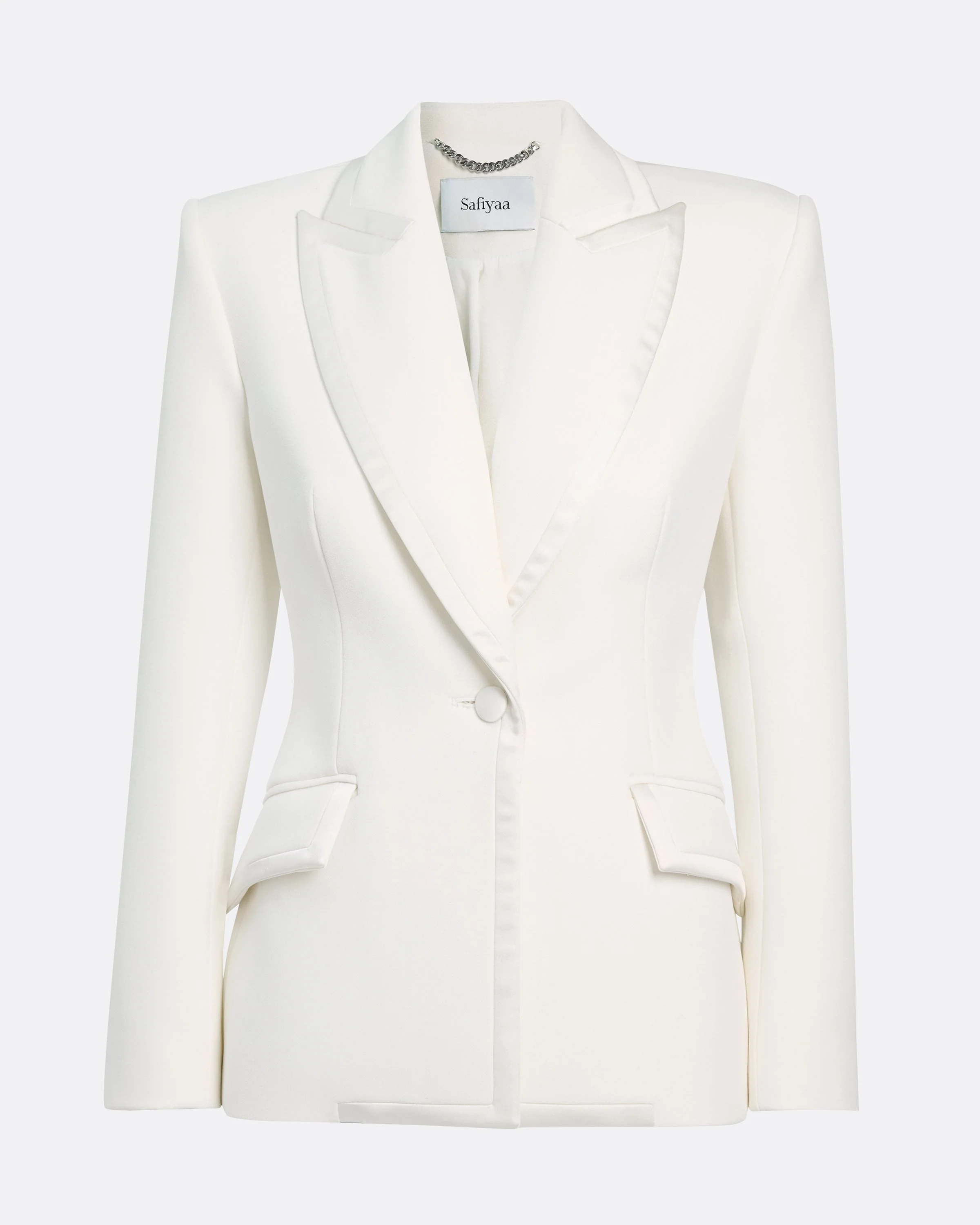 Violante Tailored Jacket in Ivory - Image 6