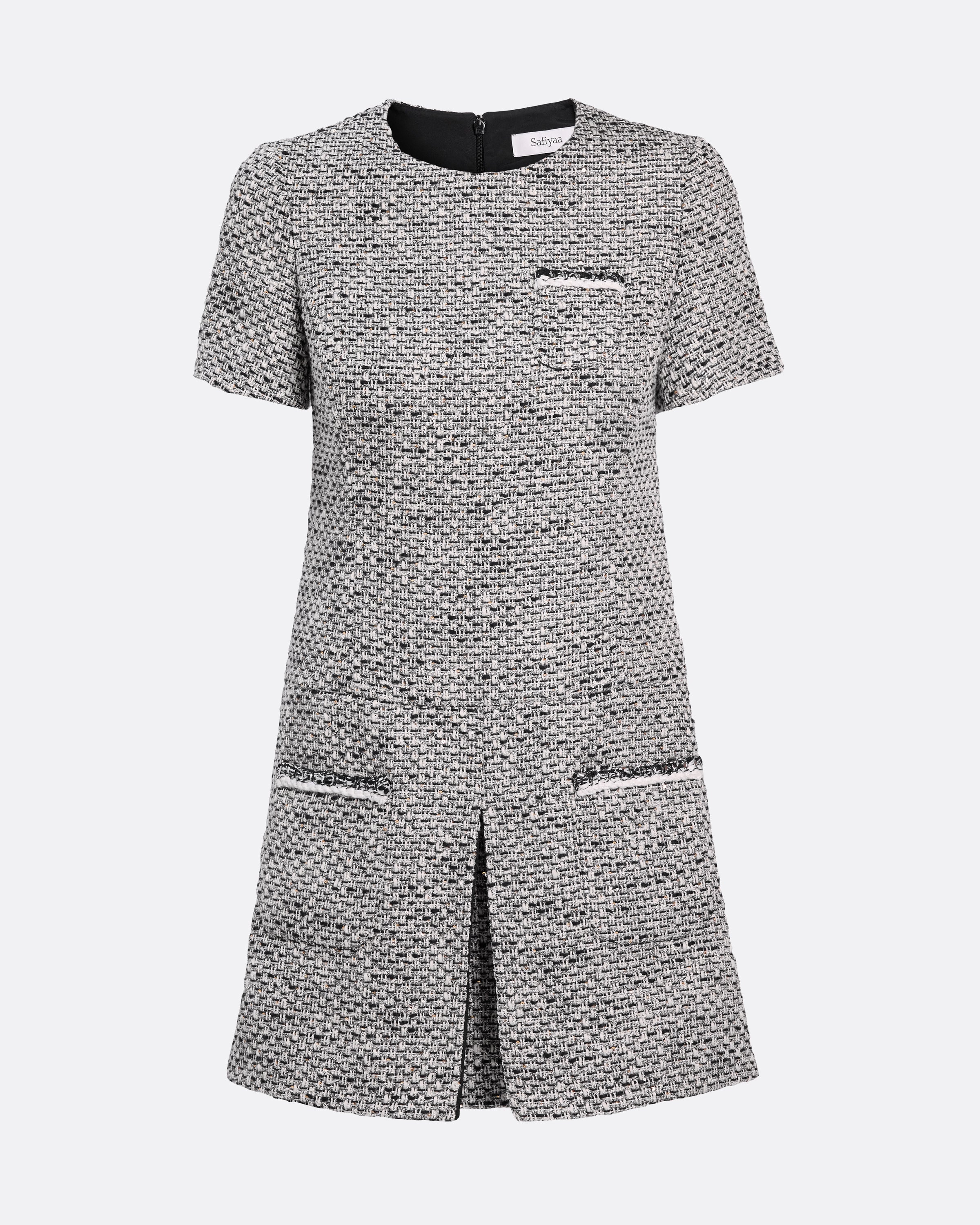 Virna Short Dress in Greyscale - Image 10