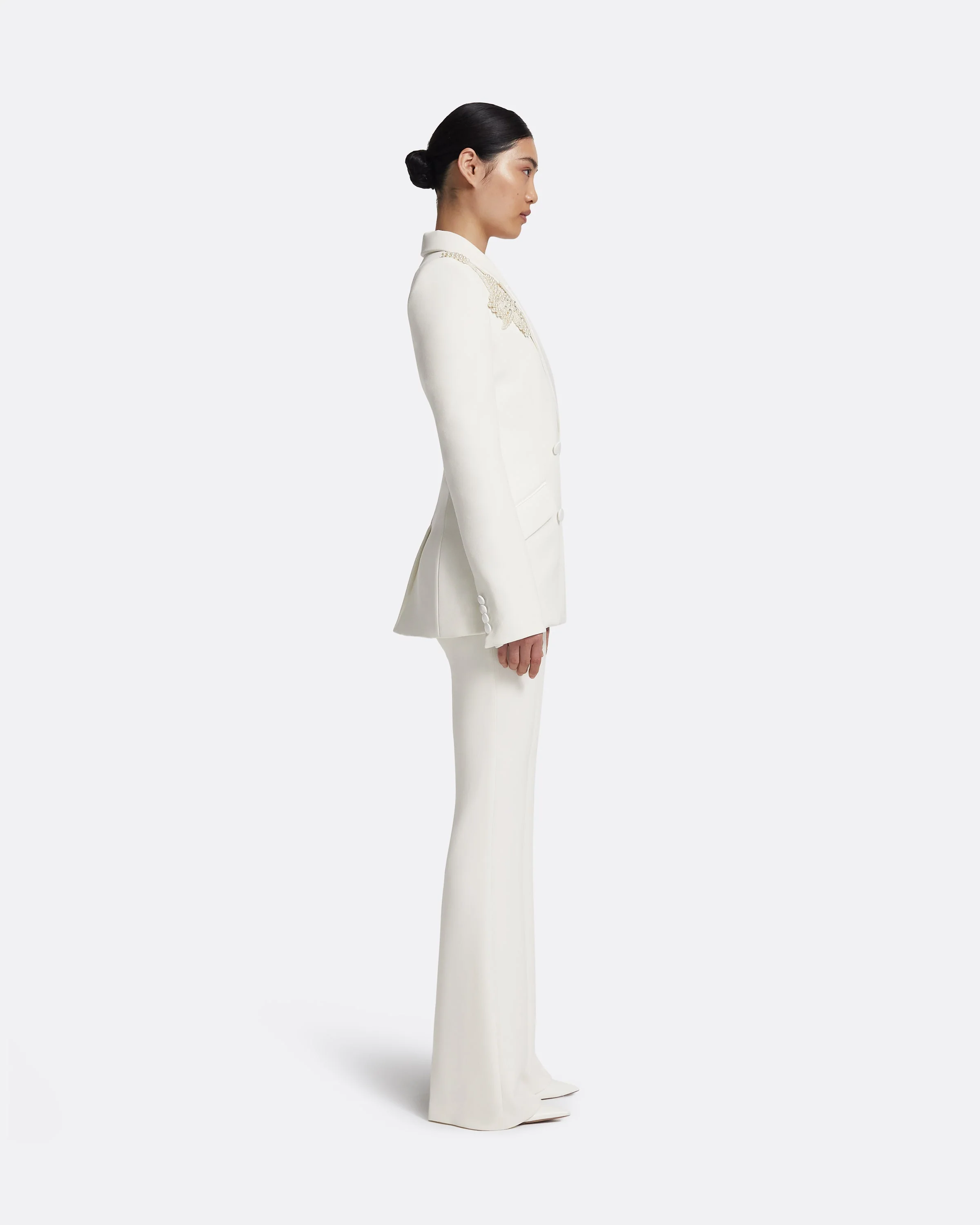 Wynnie Jacket in Ivory with Pearl Embroidery - Image 5