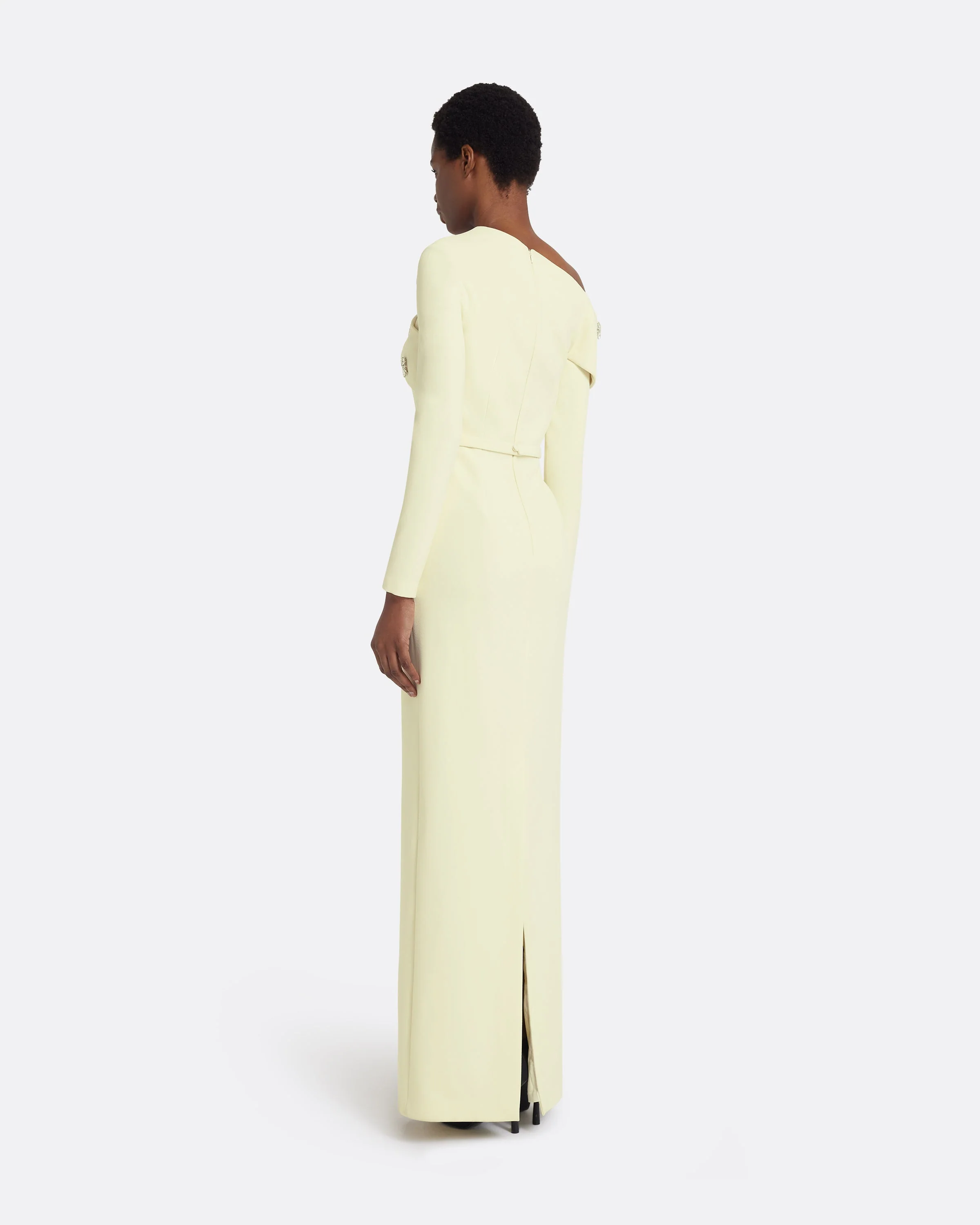 Yemihma Long Dress in Buttermilk with Embroidery - Image 2