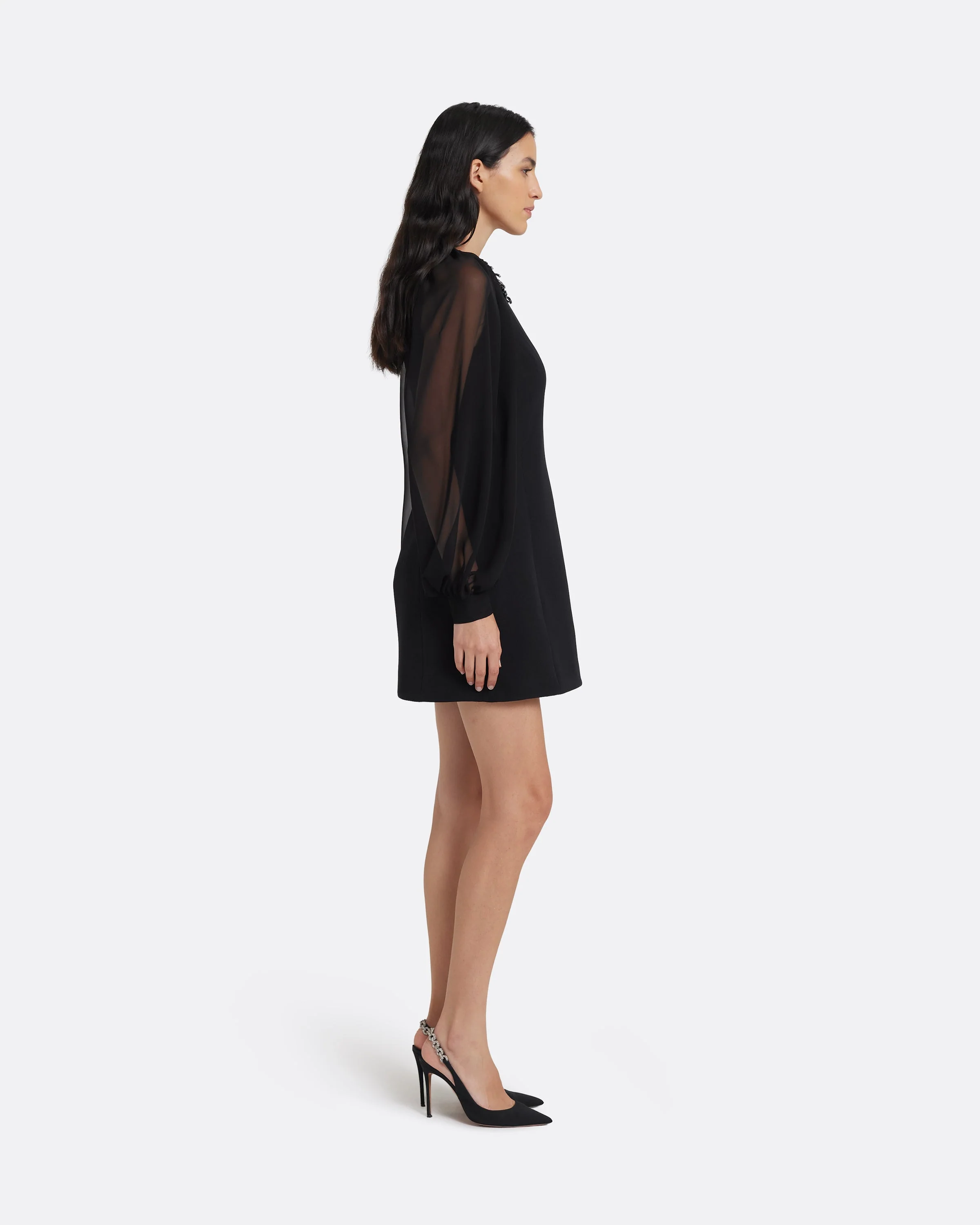 Yonah Mini Dress in Black - Image 4