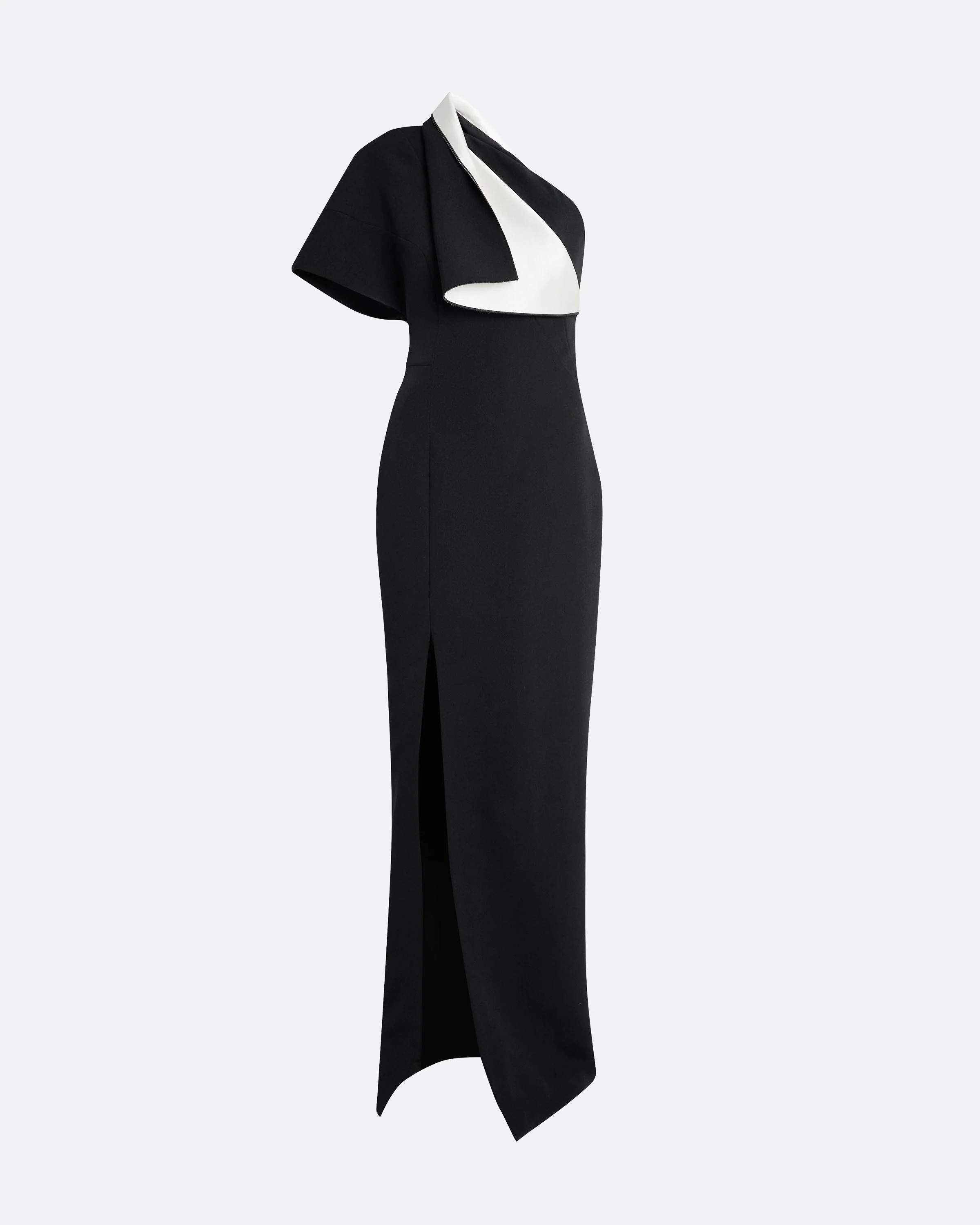 Yume Long Dress in Ivory on Black - Image 10