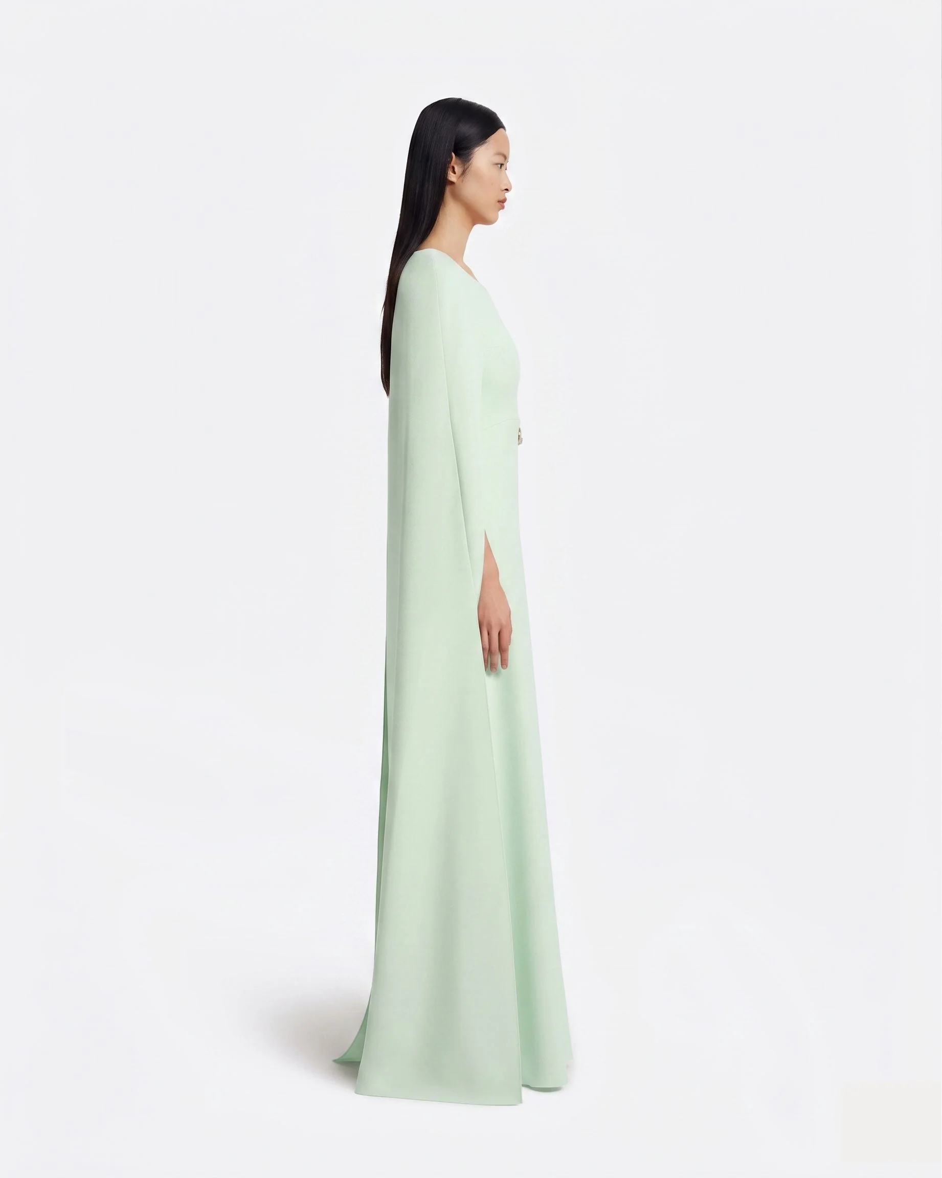 Yuna Long Dress in Sea Glass with Silver - Image 19